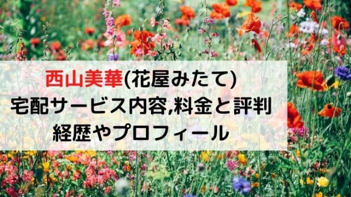 西山美華 花屋みたて 宅配サービス内容 料金と評判は 経歴やプロフィール セブンルール カルチャーニュース 気になる検索ワードにスポット