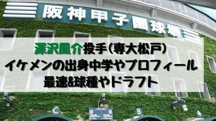 深沢鳳介投手 専大松戸 イケメンの出身中学や最速 球種は ドラフト プロフィール Joh Life Blog