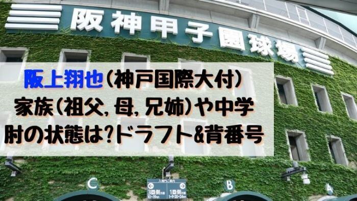 阪上翔也 神戸国際大付 家族 祖父 母 兄姉 や中学 肘の状態は ドラフト背番号 カルチャーニュース 気になる検索ワードにスポット